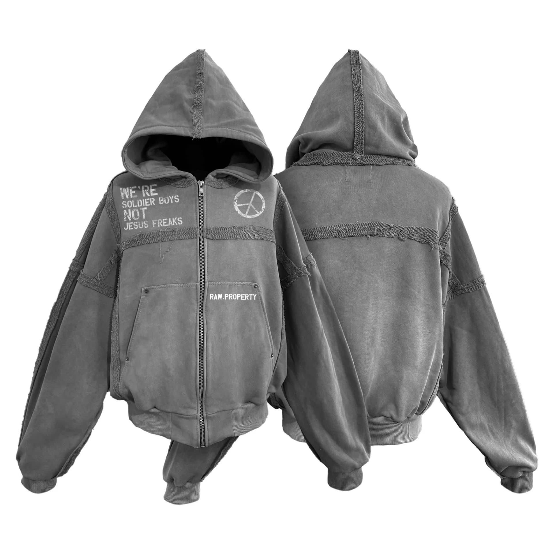 Zip Hoodie "Soldier Boys" Grey