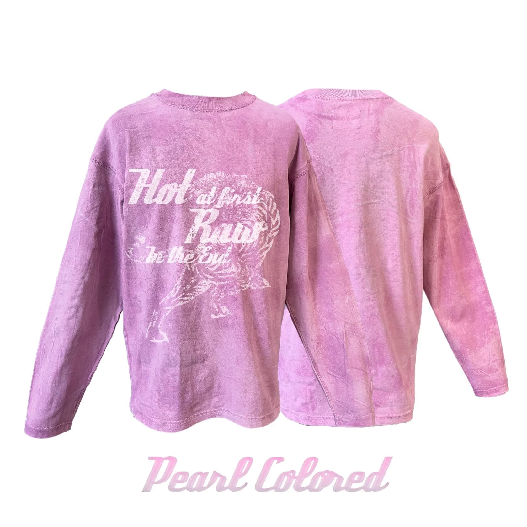 Longsleeve "Raw In The End" Pearl Colored