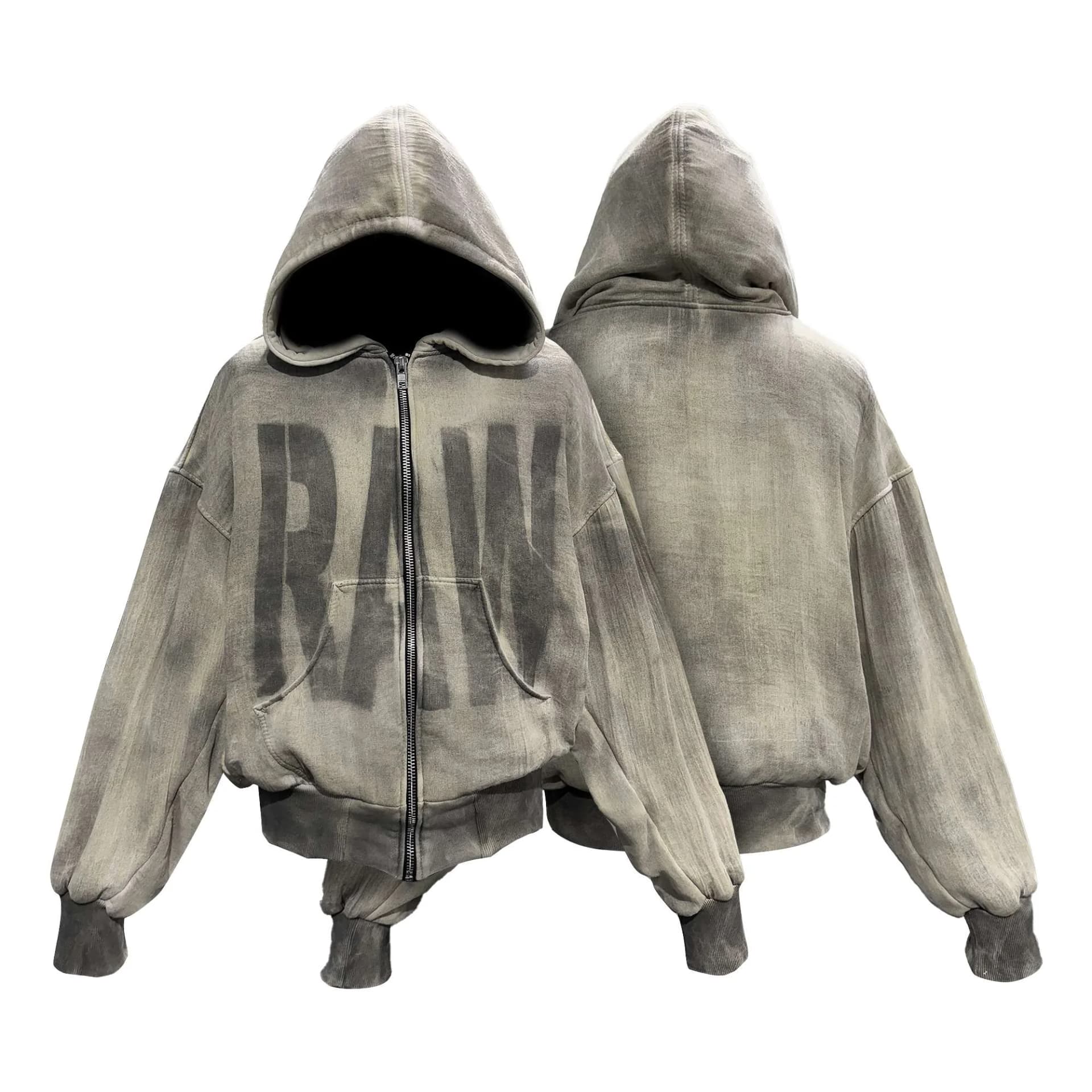 Zip Hoodie "Disgrid" Dust