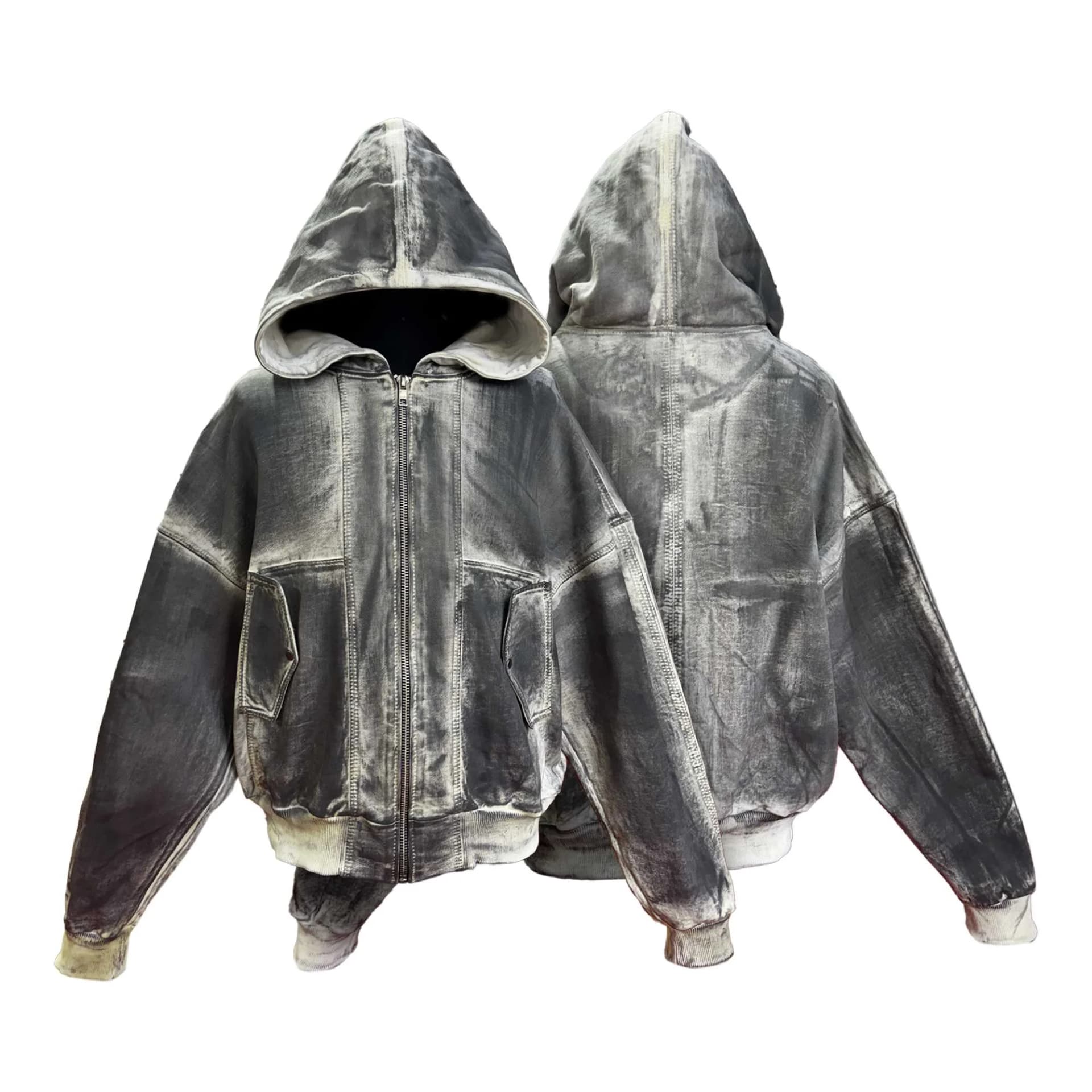 Zip Hoodie "GAS" Machine Oil Dust 570gr