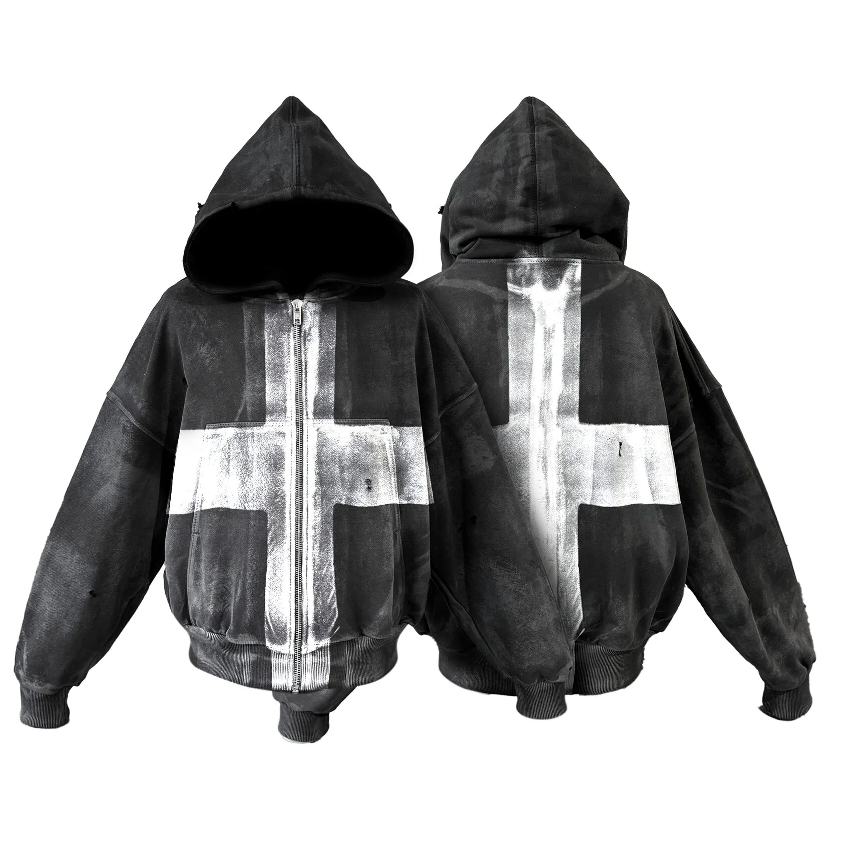 Zip Hoodie "Cross" 500gr