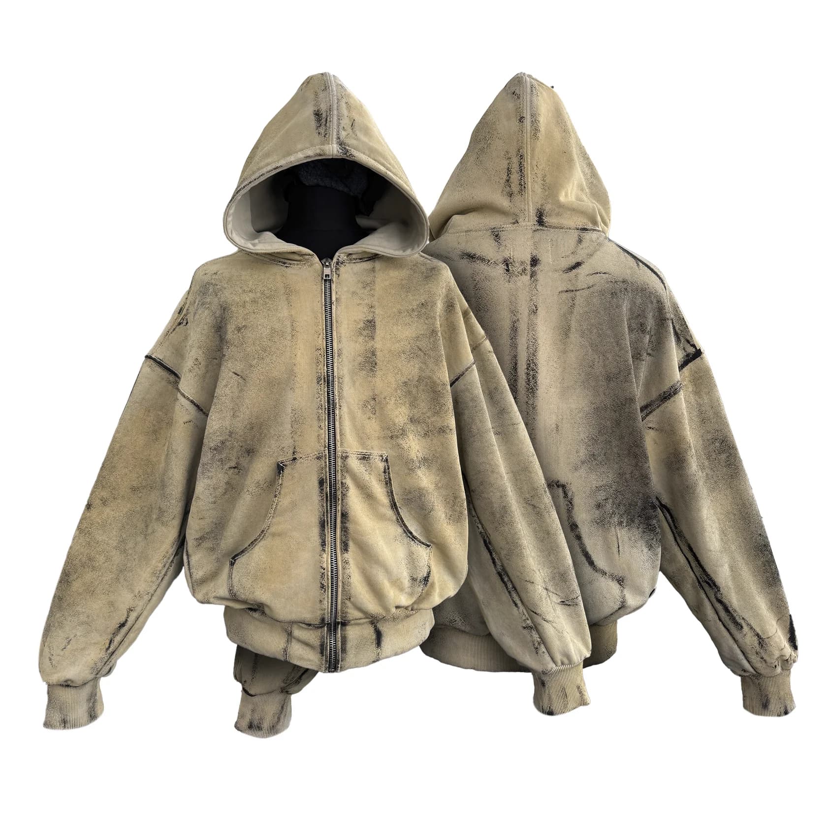 Zip Hoodie "Oversprayed" SAMPLE